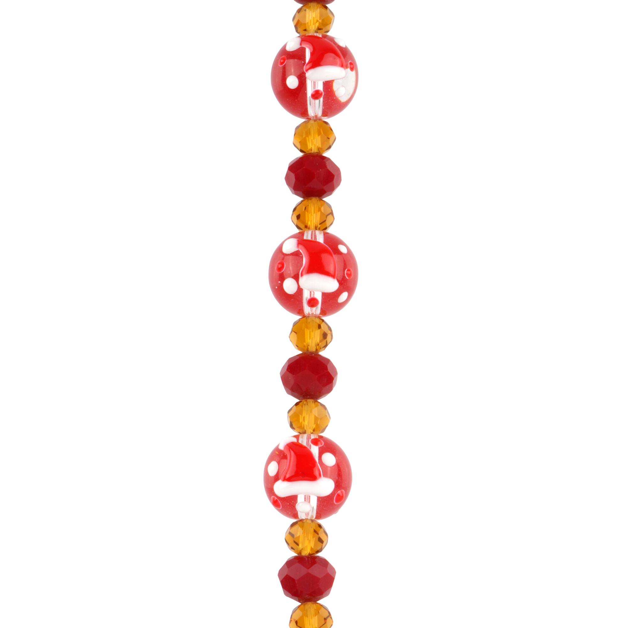 Santa Lampwork Glass Coin Bead Mix by Bead Landing™